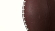 Football rotates against white with copy space - HD