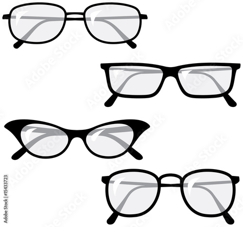 Eyeglasses – Vector illustrations Eyeglasses – Vector illustrations