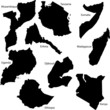 Vector map of East Africa countries