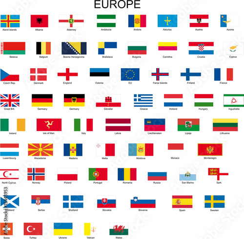 Vektor: Europa Flaggen Europa Flaggen