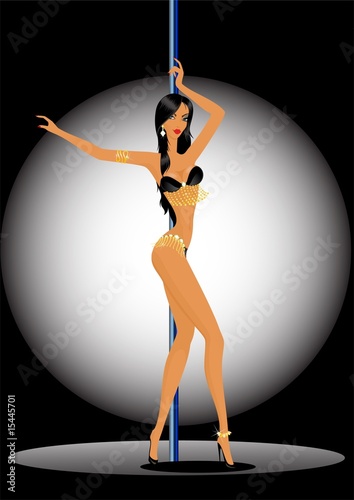Illustration: women dancing a striptease women dancing a striptease