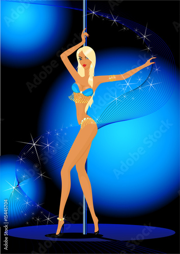 Illustration: women dancing a striptease women dancing a striptease