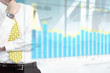 Diagrams and graphs in modern business office Diagrams and graphs in modern business office