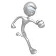 3D Character Smiling And Running