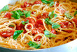 Foto: Spaghetti with tomatos Spaghetti with tomatos
