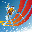 Vektor: Freestyle_Ski_Snow_Winter_modern_orange Freestyle_Ski_Snow_Winter_modern_orange