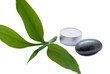 Bamboo leaf with massage stone