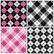 Argyle-Plaid Pattern_Black-Pink