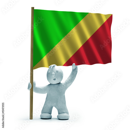 Illustration: republik kongo flagge staunen republik kongo flagge staunen