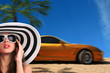 woman and car