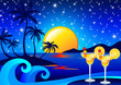 Blue drink background