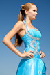 happy graduate in a dress