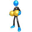3D Businessman Character With Big Balls 3D Businessman Character With Big Balls