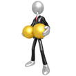 3D Businessman Character With Big Balls 3D Businessman Character With Big Balls