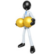 3D Businessman Character With Big Balls 3D Businessman Character With Big Balls