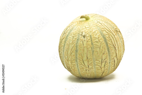 A fresh and delicious melon isolated on white background