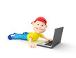 Boy and laptop