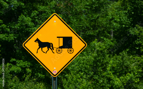 Photo: Rural horse and buggy sign Rural horse and buggy sign
