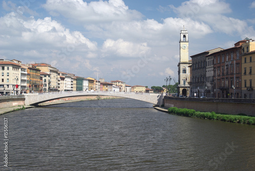 Photo: Panoramic view of Pisa and the Arno river Panoramic view of Pisa and the Arno river