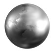 Océanie - Australie - globe - terre - metal