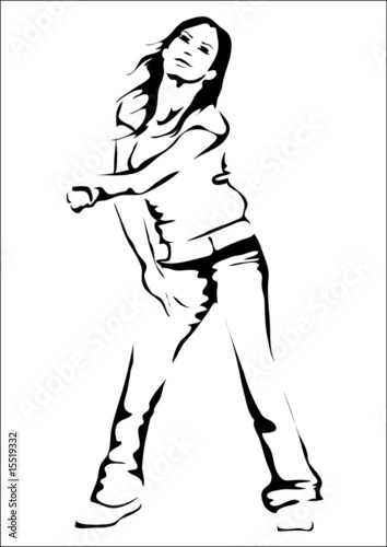 Illustration: Ragazza stile hip hop Ragazza stile hip hop