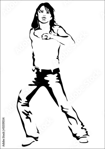 Illustration: Ragazza stile hip hop Ragazza stile hip hop