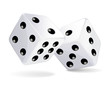 Vector illustration of white dices Vector illustration of white dices