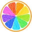 orange particoloured