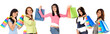 women with shopping bags