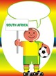 Greeting postcard of South Africa for the soccer world coup
