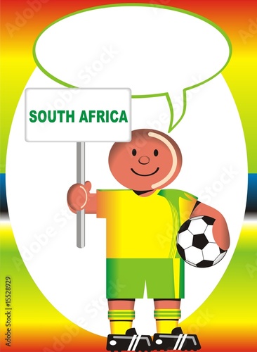 Greeting postcard of South Africa for the soccer world coup