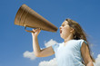 girl and megaphone