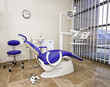 Modern dentist's chair in a medical room.