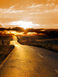road at sunset