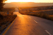 road at sunset