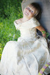 The girl in a beautiful dress