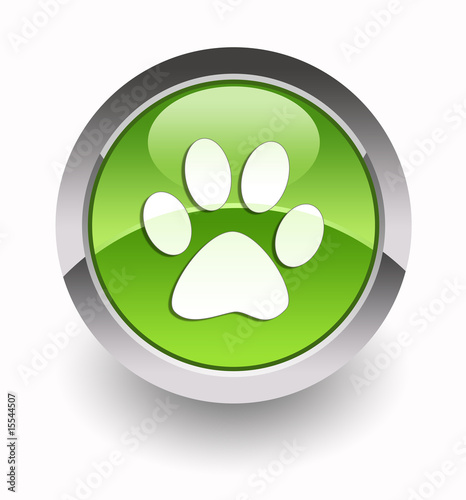 Illustration: Animal footprint glossy icon Animal footprint glossy icon