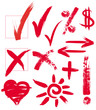 Vector handwritten marks