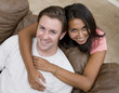 A young attractive couple relaxing A young attractive couple relaxing