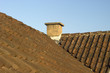 Altes Dach mit Kamin
