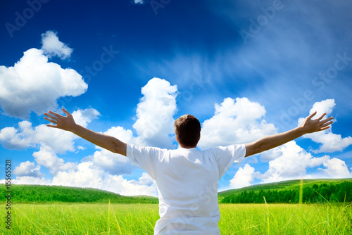 Photo: nature and happy man nature and happy man