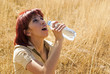 Woman enjoys water