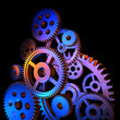 Abstract colorful gears Abstract colorful gears
