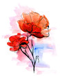 Abstract painted floral background