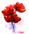 Abstract painted floral background