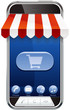 Smartphone et boutique en ligne