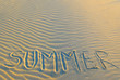 summer written in sand