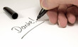 Danke schreiben mit Stift