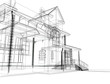 Illustration: 3d model of the house 3d model of the house