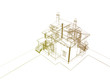 Illustration: 3d model of the house 3d model of the house